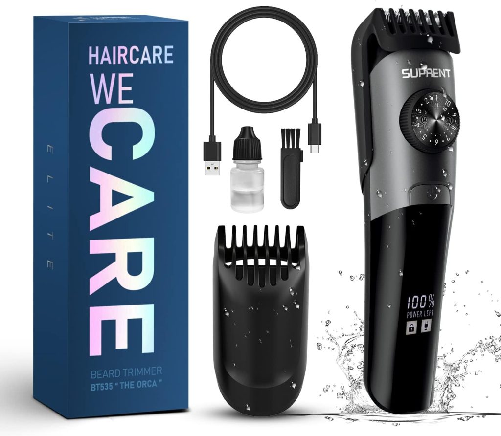 SUPRENT Beard Trimmer for Men Waterproof